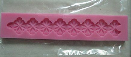 HSE New Arrival Long lace flower shaped 3D silicone cake fondant mold, cake decoration tools, soap, candle moulds