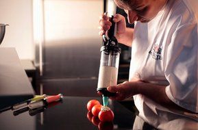 DE BUYER 3358.00 Le Tube Pastry Pressure Piston and 2 Nozzles, Black and Transparent Plastic N3