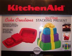 KitchenAid Cake Creations 2pc Red Silicone Stacking Presents