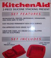 KitchenAid Cake Creations 2pc Red Silicone Stacking Presents N2