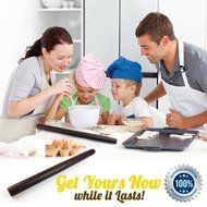 My French Rolling Pin | 15 Inches Durable Tapered Non Stick Ebony Wood Dough Roller for Cookie Pastry Pizza Bakery... N7