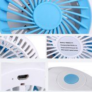 Electric Portable USB Mini Fan Rechargeable Desktop Fan Battery/ USB Powered Laptop PC Mute Cooler Cooling Operated... N7