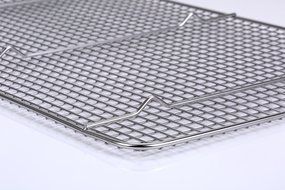 HOMIZE 100% Stainless Steel Wire Cooling Rack for Baking: Oven Safe fits Half Sheet Cookie Pan (16.5&#039;&#039;x11.5&#039;&#039;) N3