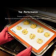 Aboden Non-Stick Silicone Baking Mat, Pack of 2, Orange N4