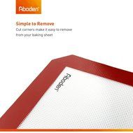 Aboden Non-Stick Silicone Baking Mat, Pack of 2, Orange N15