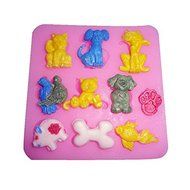 Longzang Small Dog Bone Silicone Mold Sugar Craft DIY Gumpaste Cake Decorating Clay