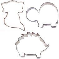 Sweet Elite Tools- Woodland Animals Stainless Steel Cookie Cutter Set: Fox, (or Raccoon and Skunk), Hedgehog,... N2