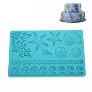 &quot;dipshop Silicone Adorable Coral Starfish Shell Ocean Embossing Cake Mold Mould Kitchen Tool&quot; shopping N2