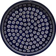 Polish Pottery Dish Pie Plate 10&quot; From Zaklady Ceramiczne Boleslawiec #879-174a Classic Pattern, Height: 1.8&quot;... N2