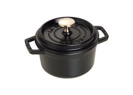 Staub 1101425 Round Cocotte Pot, 14 cm, Matt Black