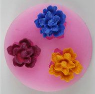 Autek 3 Flower Fondant Mold Silicone Sugar Craft Soap Cake Decorating #3DMold-106 N2