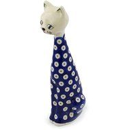 Ceramika Bona H0598H Polish Pottery Ceramic Cat Figurine Hand Painted, 10-Inch