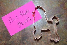 No. 1 Poodle Dog Copper Cookie Cutter N2