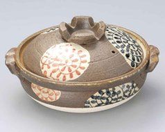 Karakusa for 2-3 persons 8.7inch Donabe Japanese Hot pot Brown Ceramic Made in Japan