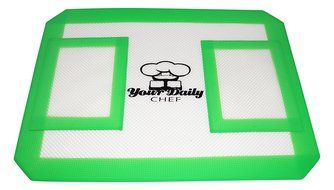 Your Daily Chef Non Stick Silicone Dab Mat Baking Cookie Sheet Set of 2,8.5 Inches X 11 Inches Green N6