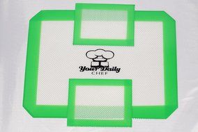 Your Daily Chef Non Stick Silicone Dab Mat Baking Cookie Sheet Set of 2,8.5 Inches X 11 Inches Green N9