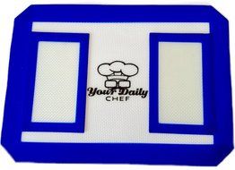 Your Daily Chef Non Stick Silicone Dab Mat Baking Cookie Sheet Set of 2,8.5 Inches X 11 Inches Green N10