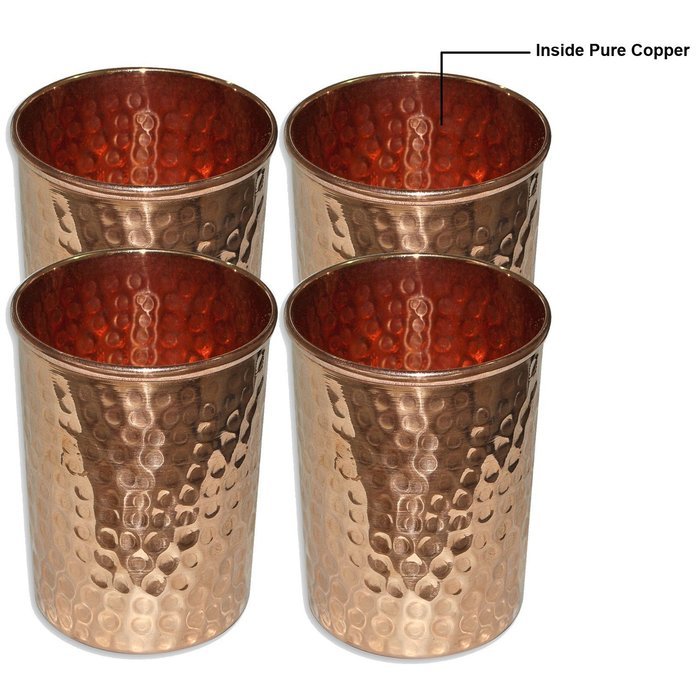 Coqueta Hammered Copper Cups, Set of Four N2