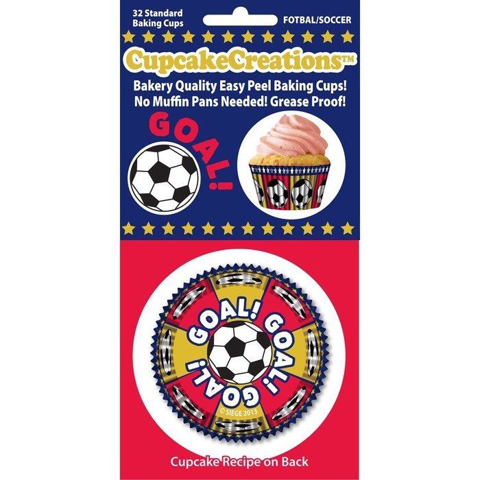 Cupcake Creations BKCUP-8980 Standard Cupcake Baking Cup, Soccer, 32-Pack