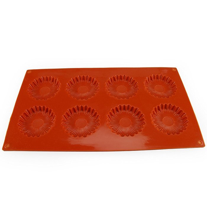 MIREN 8-Cavity Chrysanthemum Shape Non Stick Silicone Mold For Making Cake, Cookie, Chocolate, Pastry, Candies... N2