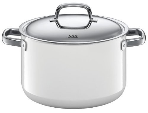 Silit Fresh 4-Quart High Casserole with Lid, Polar White