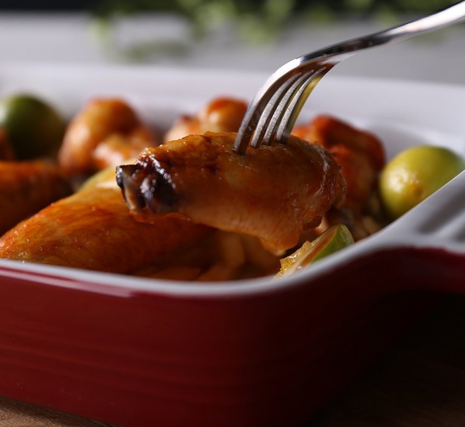 ISHOP-Tech Oblong Rectangular Baking Dish Roasting Lasagna Pan,1200ml, Red, 12" N5