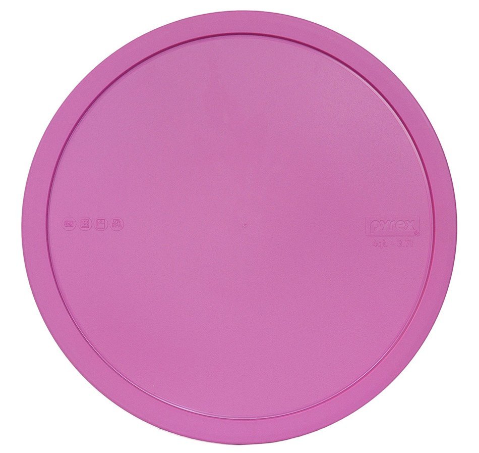 Pyrex 326-PC Round 12-inch Dia. Pink 4-Quart (3.7L) Plastic Mixing Bowl Lid/Cover (2-Pack) (12-inch Dia.) N2