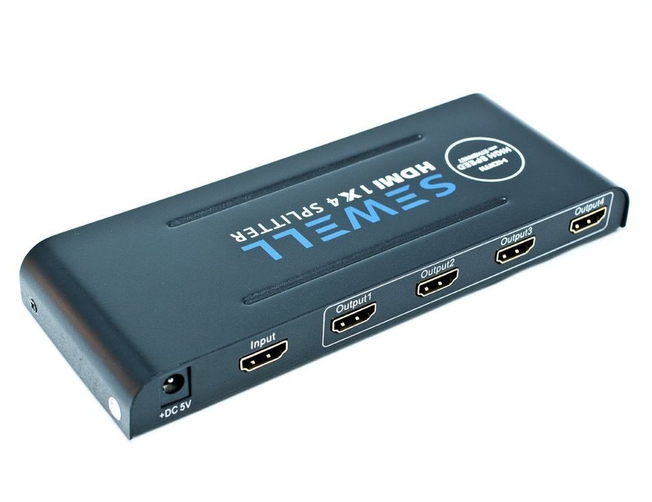 Sewell Active 4K HDMI Splitter, 2-port (1x2), Built-in Booster, Dolby-TrueHD/DTS-HD 7.1 Surround N13