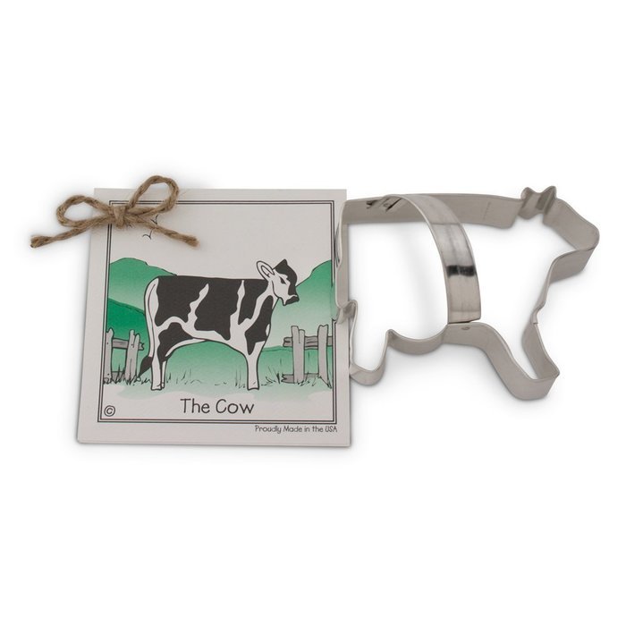 Cow Cookie and Fondant Cutter - Ann Clark - 4 Inches - US Tin Plated Steel