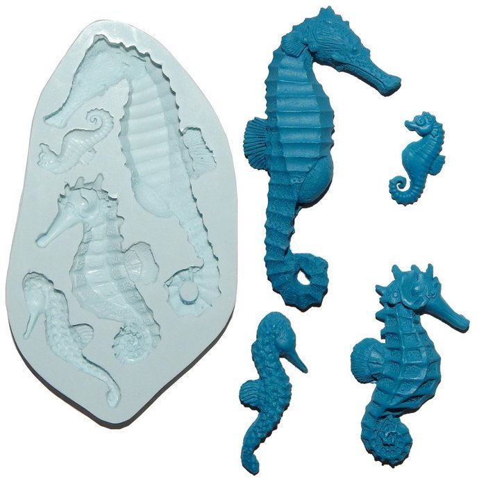 Silicone Molds Sea Horse Fondant Cake Chocolate for Kitchen Baking M4964 By Ok Molds