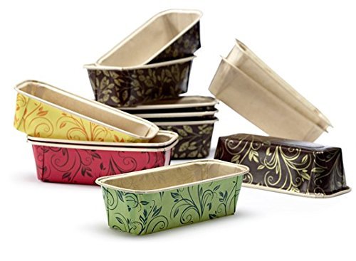 Medium Scroll Design Paper Loaf Baking Mold Green 6.21" x 2.10"x2.04'' (Pack of 675)