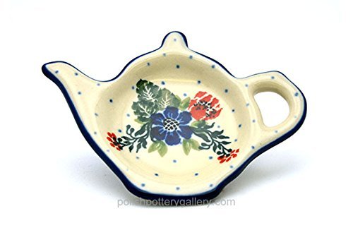 Polish Pottery Tea Bag Holder - Garden Party
