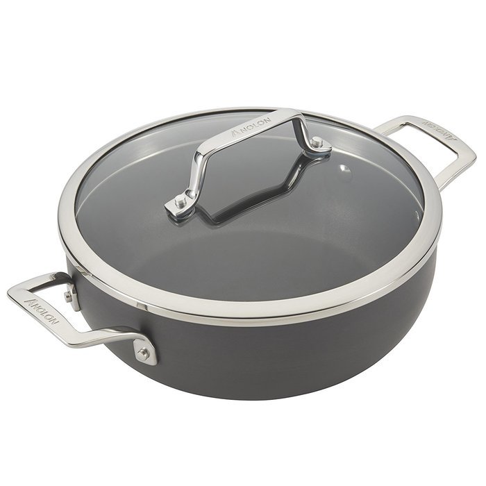 Anolon Authority Hard Anodized Nonstick 3-1/2-Quart Covered Casserole, Gray N4