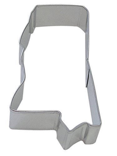 CybrTrayd R&M Mississippi State Tinplated Steel Cookie Cutter, Silver, Lot of 12