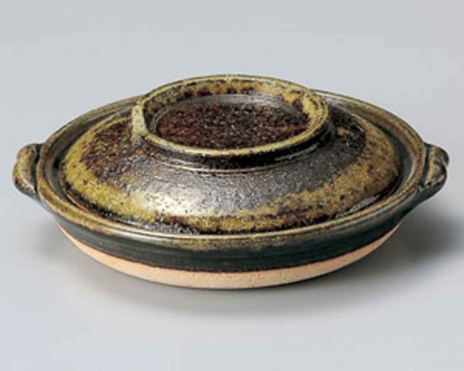 Green-Blow Yanagawa for 2-3 persons 7.9inch Donabe Japanese Hot pot Brown Ceramic Made in Japan