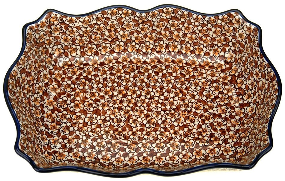 Ceramika Artystyczna Polish Handmade Fluted Baking Dish 11.25" x 8" x 2.5"