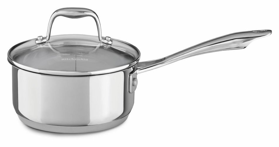 KitchenAid KCS60LCLS Stainless Steel 6.0-Quart Low Casserole with Lid Cookware - Polished Stainless Steel N7
