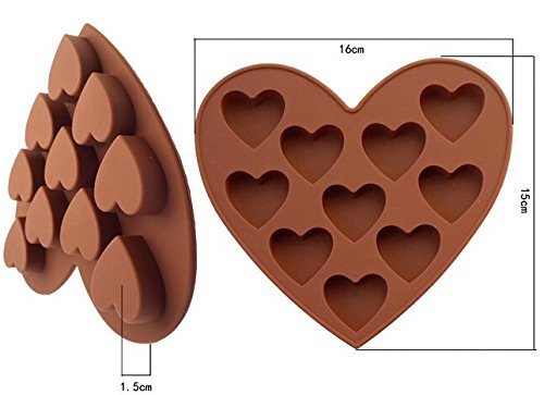 HSE Newest 3D Silicone Cake Mold Heart Shape 10 Holes Jelly Ice Soap Chocolate Mould Bakeware Tools