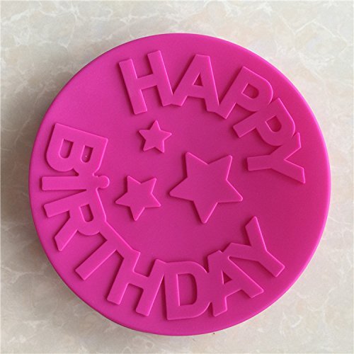 Longzang Large HAPPY BIRTHDAY Silicone Mold for Cake Baking