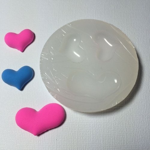 2Pcs GYL069 & 1Pc PYL091 Puffy Heart Fondant Silicone Mold for Cake Decoration Chocolate Clay Fimo Clay N2