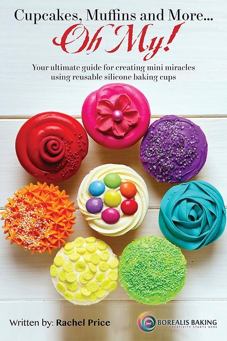 Borealis Baking Premium Silicone Baking Cups - 24 Reusable Cupcake Liners / Muffin Cups in 8 Beautiful Colors... N8