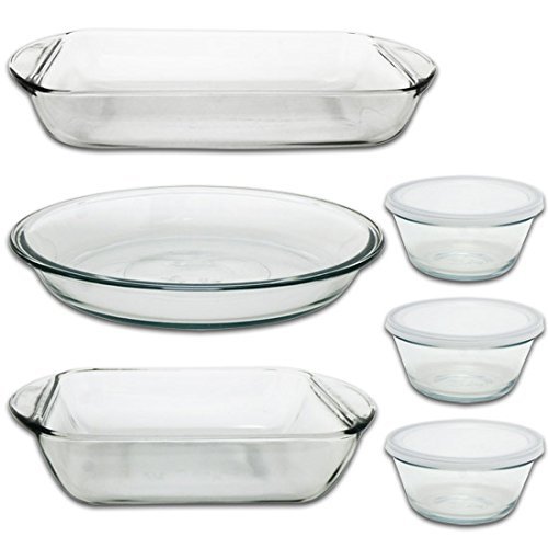 Anchor Hocking Glass 9 Pc Baking Set, Essentials N2