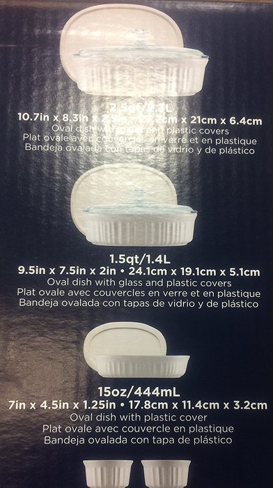 Baking Dish Set Fr White Oval N3