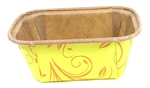 Mini Scroll Design Paper Loaf Baking Mold - Yellow - 3.14" x1.57"x1.57'' (Pack of 600)