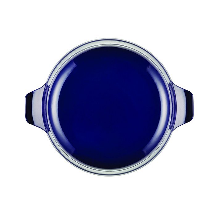 Anolon Vesta Cast Iron Cookware Round Covered Casserole, 5 quart, Cobalt Blue N4