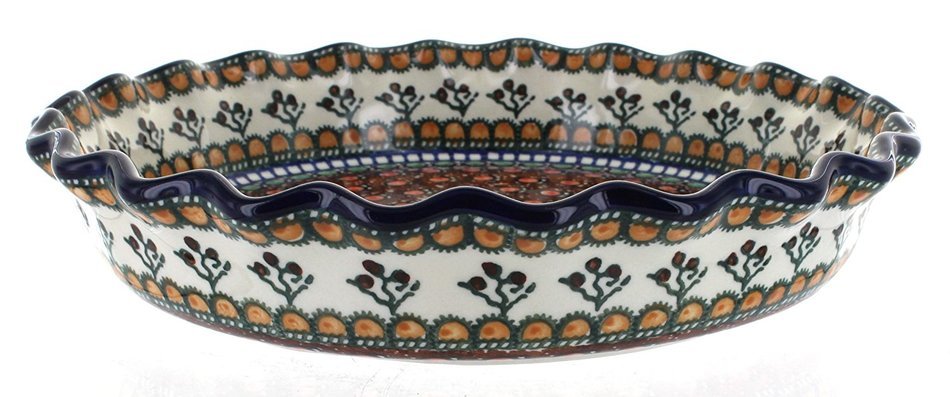 Polish Pottery Golden Pastures Pie Plate