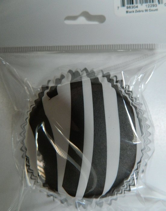 Jubilee Sweet Arts 50 Count Baking Cups, Standard, Zebra Stripe