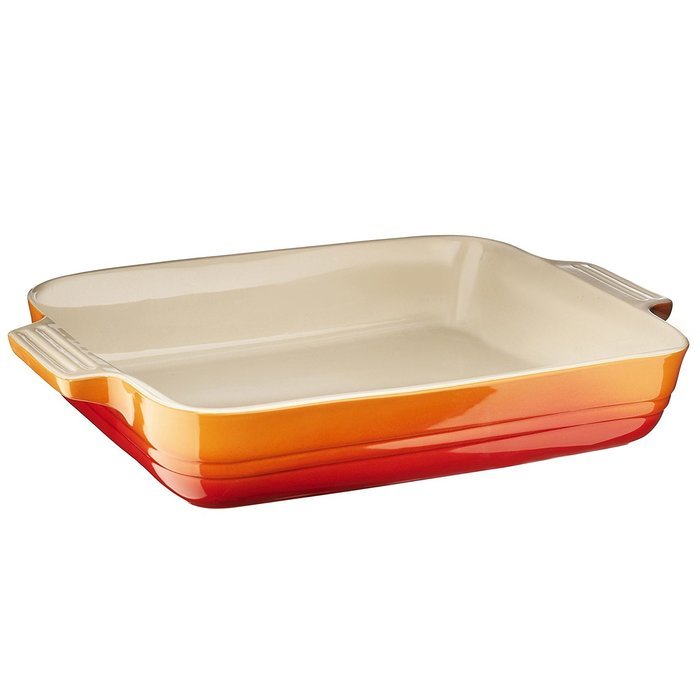Le Creuset Stoneware 12-1/2-by-9-1/2-Inch Rectangular Baking Dish, Caribbean N2