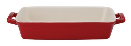 HIC Ceramic 13-Inch Lasagna Pan, Rose