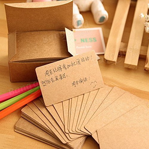 Saver 100pcs Brown Vintage DIY Bookmark Cardboard Tags Message Card Wedding Party Gift Tags N3